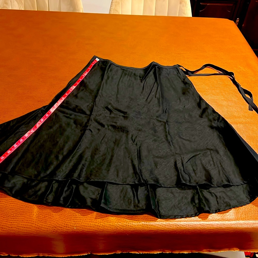 Black linen skirt